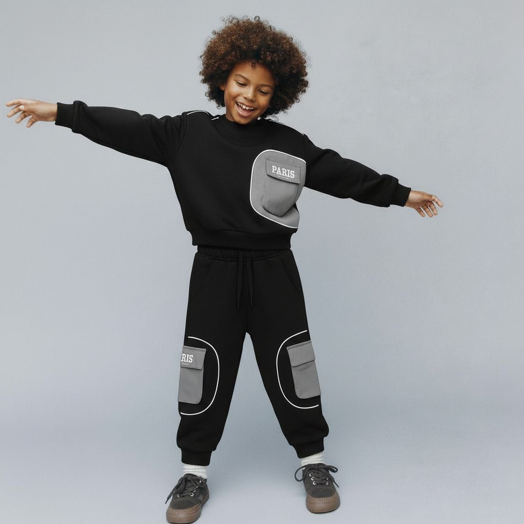 PARAŞÜT KUMAŞ CEPLİ   EŞOFMAN TAKIMI